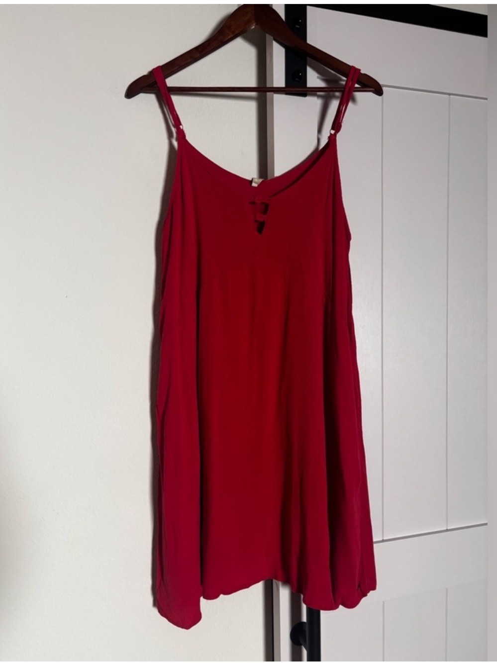 Roxy Crimson Spaghetti-Strap Mini Dress